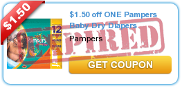 $1.50 off ONE Pampers Baby Dry Diapers